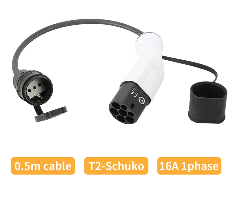 16A 1phase Type2 IEC 62196 to Schuko EV Charger Adapter EV Connectors Adapter